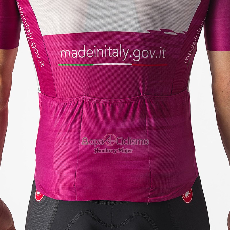 Giro d'Italia Ropa Ciclismo Culotte Corto 2023 Hombre Mangas Cortas Violeta